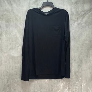 ALFANI ALFATECH Black Long-Sleeve Pocket Shirt